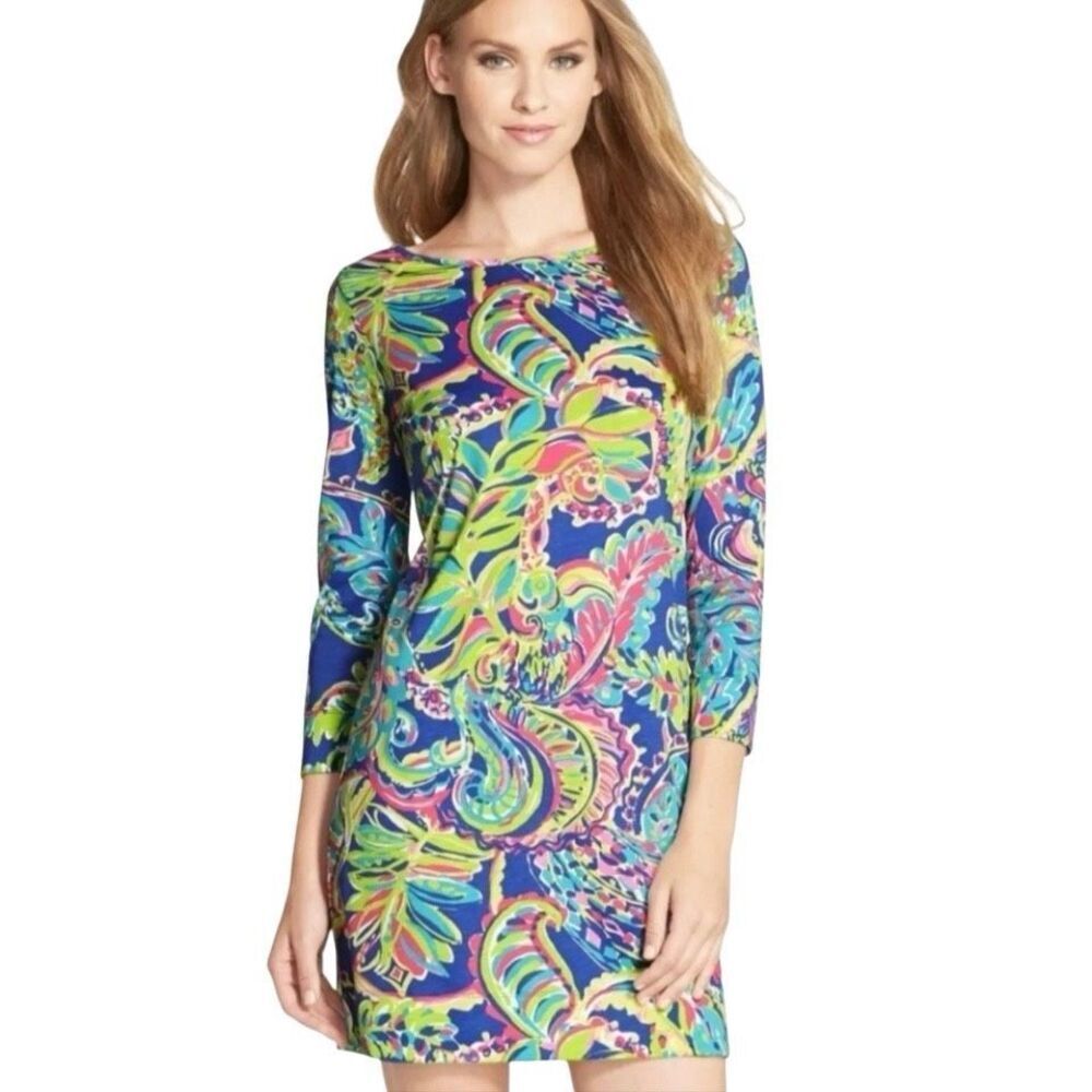 Lilly Pulitzer Marlowe‎ Boatneck Shirt Dress in Toucan Play Print Size Small
